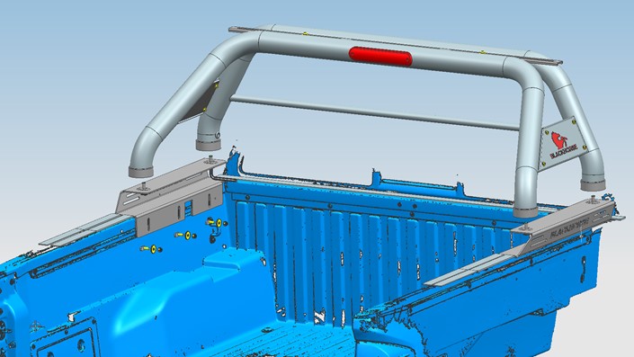 Product of Black Horse Offroad RB006BK Tubular Powder Coated Steel Truck Bed Bar 