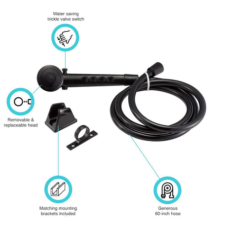 Dura Faucet Df-Sa130-Bk Shower Head||df-Sa130-Bk-Fco.Jpg||86||d6udfsa130bk||1265132