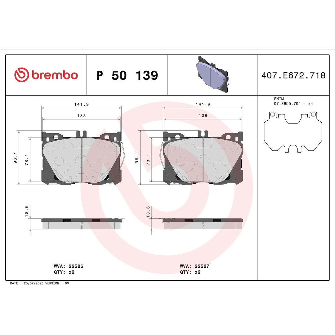 Brembo P50139 Brake Pad||p50139_Drw.Jpg||87||brmp50139||1753685