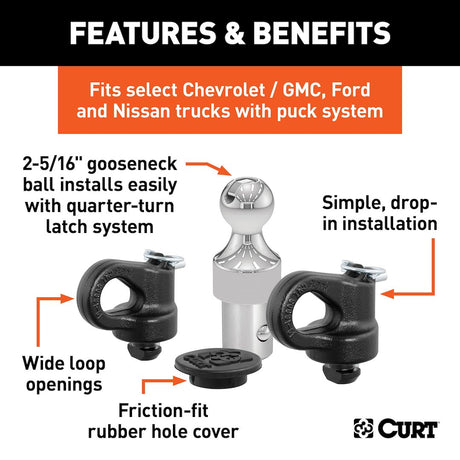 Curt 60692 Gooseneck Trailer Hitch Accessory Kit||60692_3008x1990_Fa.Jpg||86||c9360692||1312373