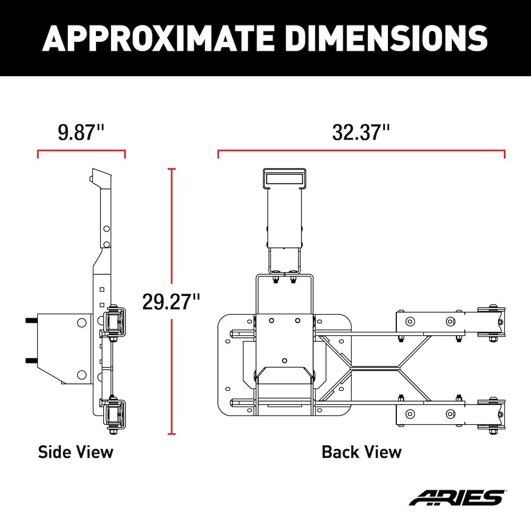 Product of Aries 2563000 Spare Tire Carrier