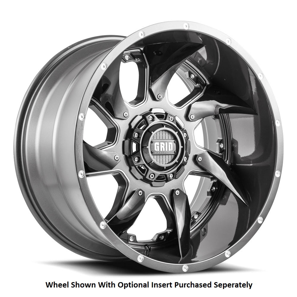 Grid Wheels Gd0120090237g1508 Wheel||gd-1-Graphite-With-Black-Insert_1.Jpg||88||grw129237g158||1148992