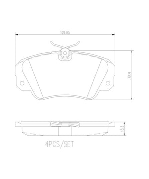 Product of Brembo P59016N Brake Pad - Set Of 4 