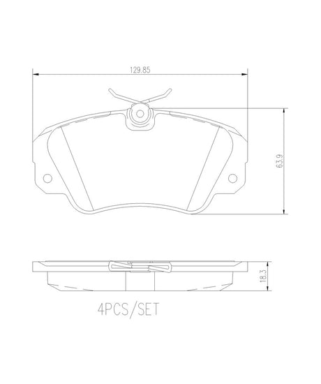 Product of Brembo P59016N Brake Pad - Set Of 4 