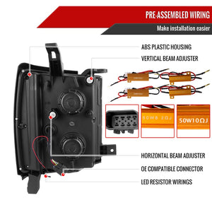 Spec-D Tuning 2lhp-Siv1525jm-Sq-Tm Headlight Assembly||||91||sdt1525jmsqtm||1918784