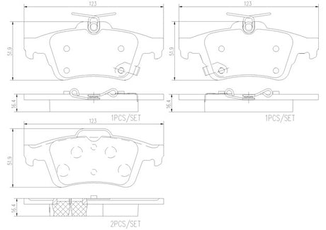 Product of Brembo P24216N Brake Pad - Set Of 4 