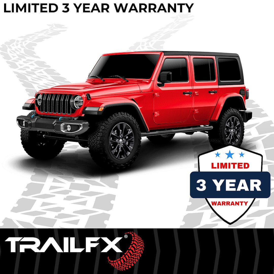 Product of TrailFX A0068T TFX Round Tube Side Steps Nerf Bar With Surface Steps 
