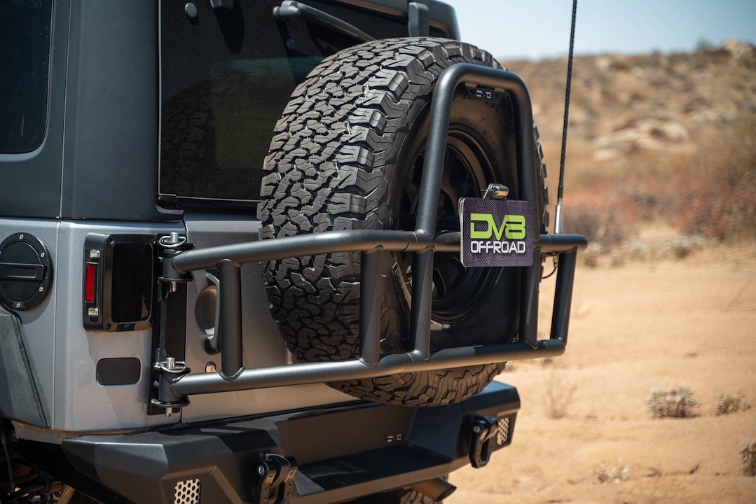 Dv8 Offroad Tcjk-14 Spare Tire Carrier||jeep-Wrangler-Jk-Body-Mounted-Tire-Carrier-Installed-2.Jpg||92||dv8tcjk14||1976677