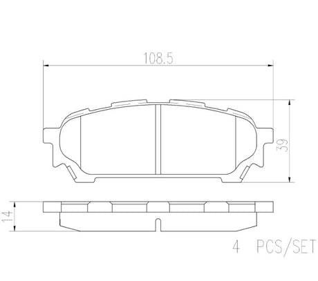 Brembo P78014n Brake Pad||p78014n_R.Jpg||86||brmp78014n||2091750