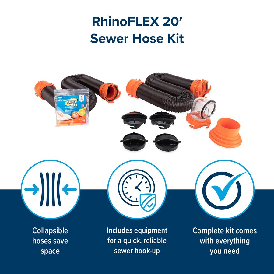 Product of Camco 39741 20 Feet Black Sewer Hose Yes 