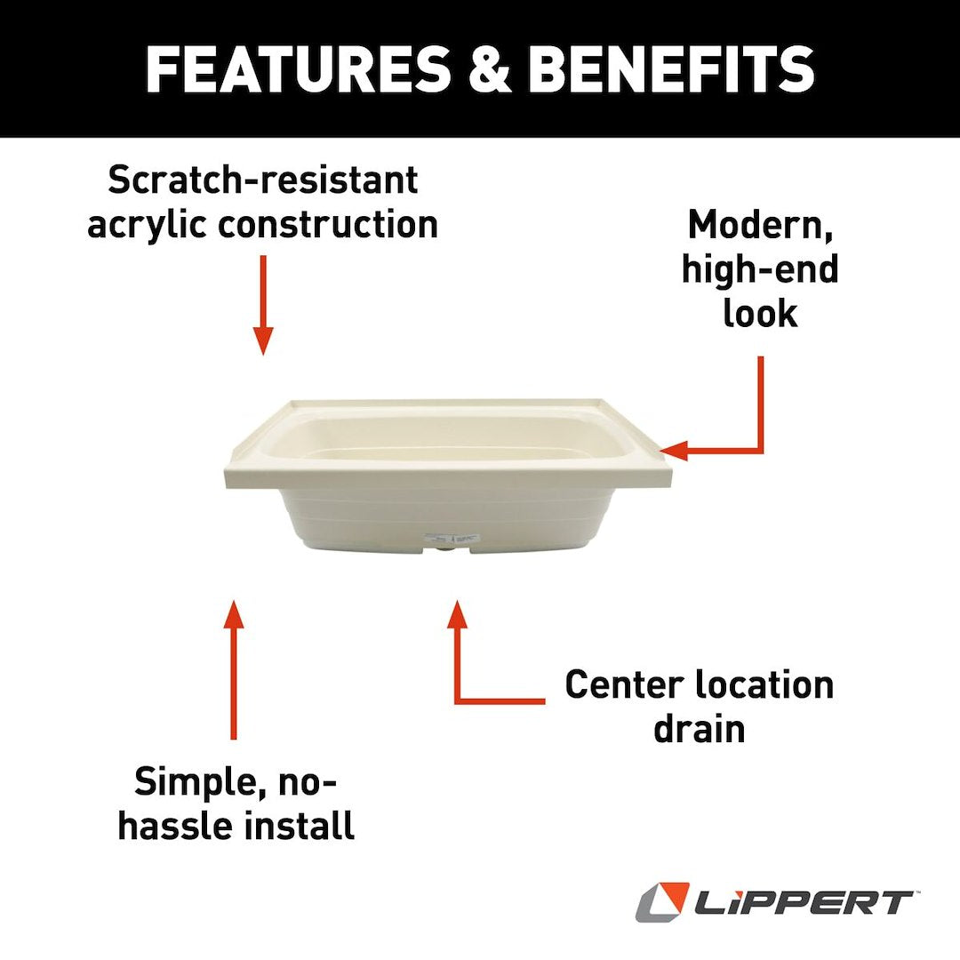 Lippert Components 209385 Bathtub||209385_4.Jpg||89||m6v209385||1457514