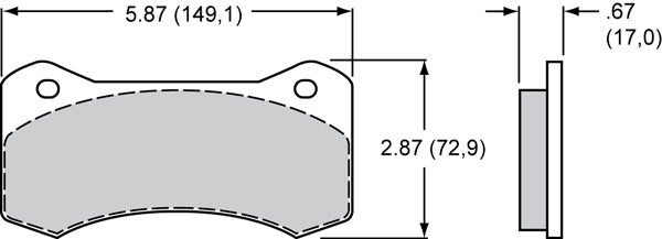 Product of Wilwood Brakes 150-9488K Street/ Racing Brake Pad - Set Of 4 