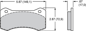 Product of Wilwood Brakes 150-9488K Street/ Racing Brake Pad - Set Of 4 