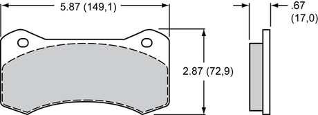 Product of Wilwood Brakes 150-9488K Street/ Racing Brake Pad - Set Of 4 