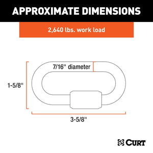 Curt 82931 Trailer Safety Chain Quick Link||82931_3008x1990_Ca.Jpg||88||c9382931||1066910