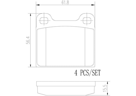 Product of Brembo P50066N Brake Pad - Set Of 4 