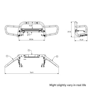 Black Horse Offroad Bfrg15 Bull Bar||bfrg15_4.Jpg||88||blkbfrg15||2238221