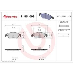 Brembo P85098 Brake Pad||p85098_Drw.Jpg||88||brmp85098||1754322