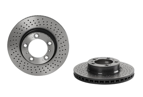 Product of Brembo 09C88011C02 Vented Cross Drilled 1 Piece Brake Rotor 