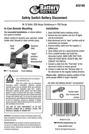 Product of Wirthco 20188 Battery Disconnect Switch