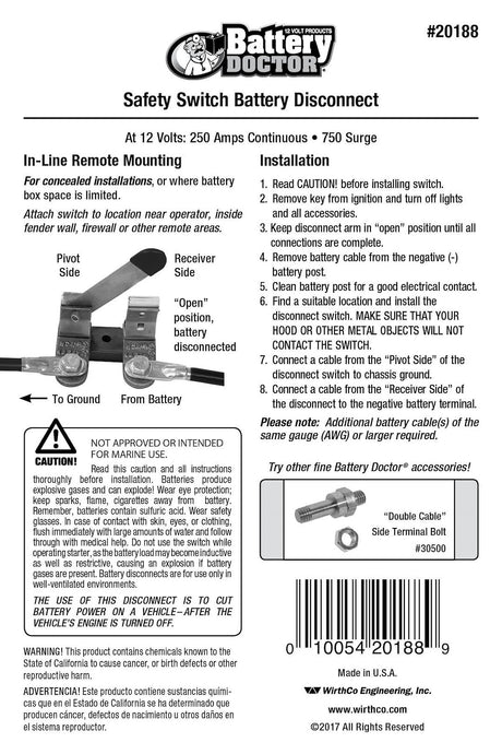 Product of Wirthco 20188 Battery Disconnect Switch
