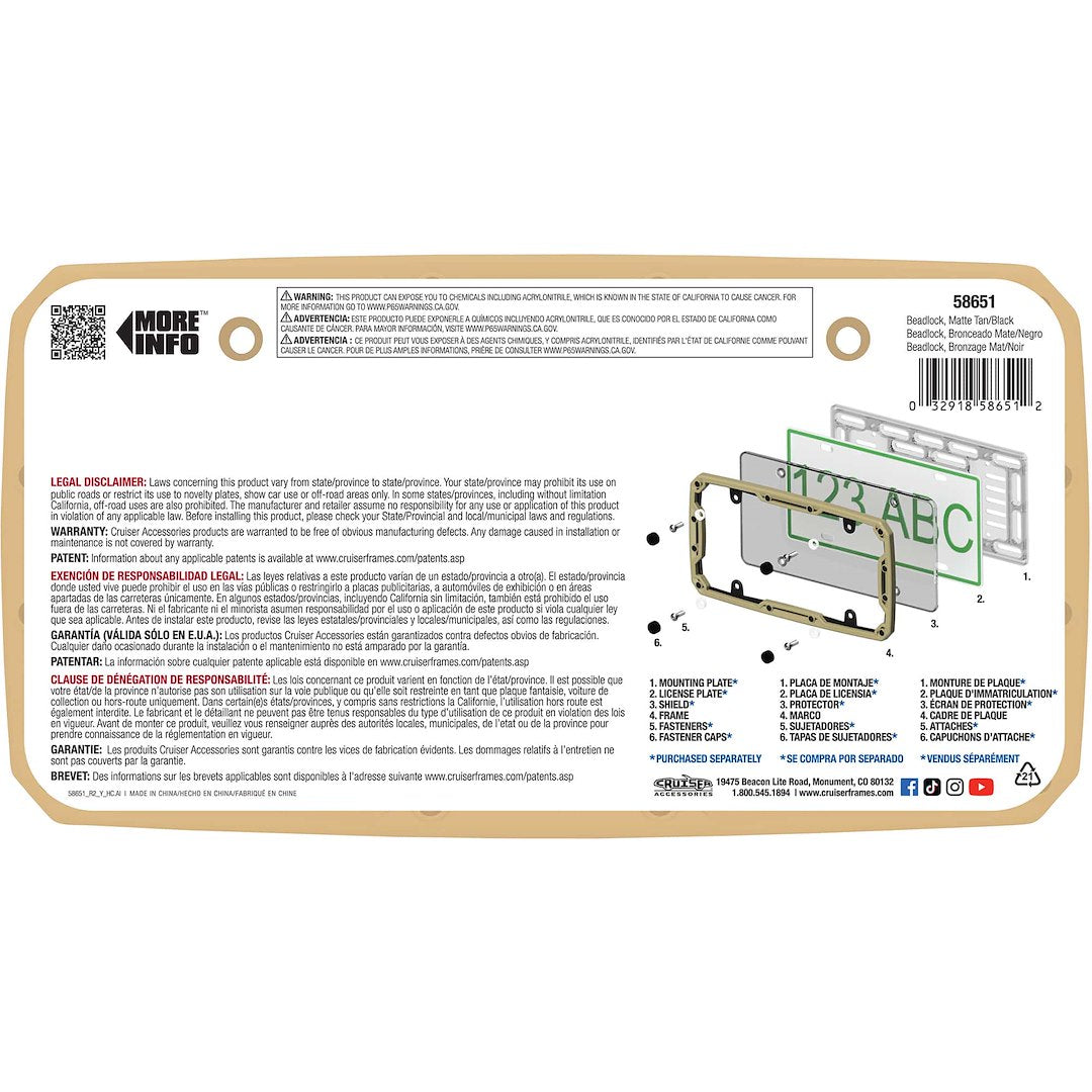 Cruiser 58651 License Plate Frame||58651_3.Jpg||88||c3458651||1718891