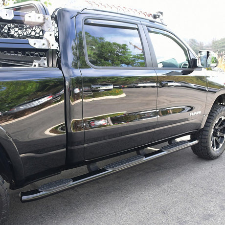 Product of Westin Automotive 21-534705 Black Powder Coated Oval Nerf Bar - Truck Wheel To Wheel 