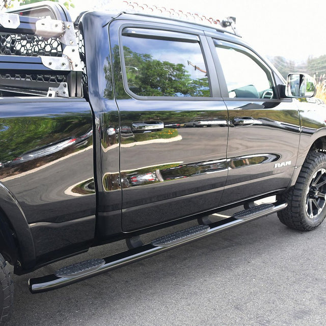 Product of Westin Automotive 21-534705 Black Powder Coated Oval Nerf Bar - Truck Wheel To Wheel 