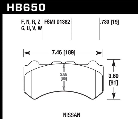 Product of Hawk Performance HB650F.730 Performance/ Street Brake Pad - Set Of 4 