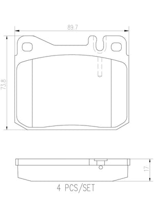 Product of Brembo P50004N Brake Pad - Set Of 4 