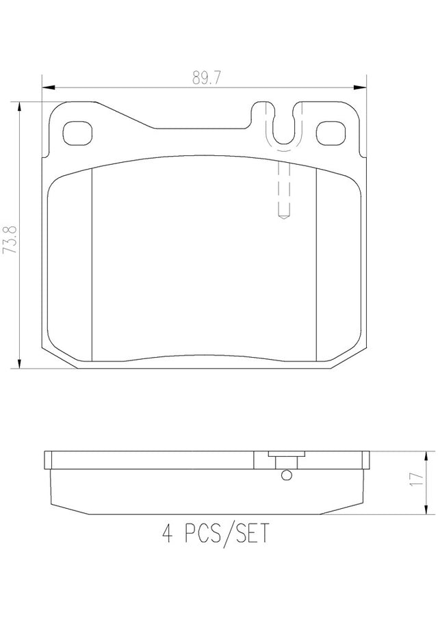 Product of Brembo P50004N Brake Pad - Set Of 4 