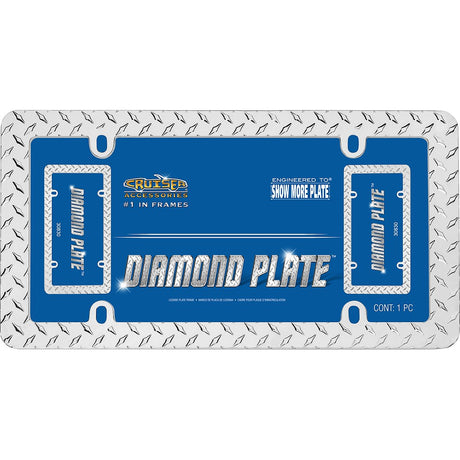 Cruiser 30830 License Plate Frame||30830_P01-Diamond-Plate_Chrome-Inpack.Jpg||86||c3430830||1251818