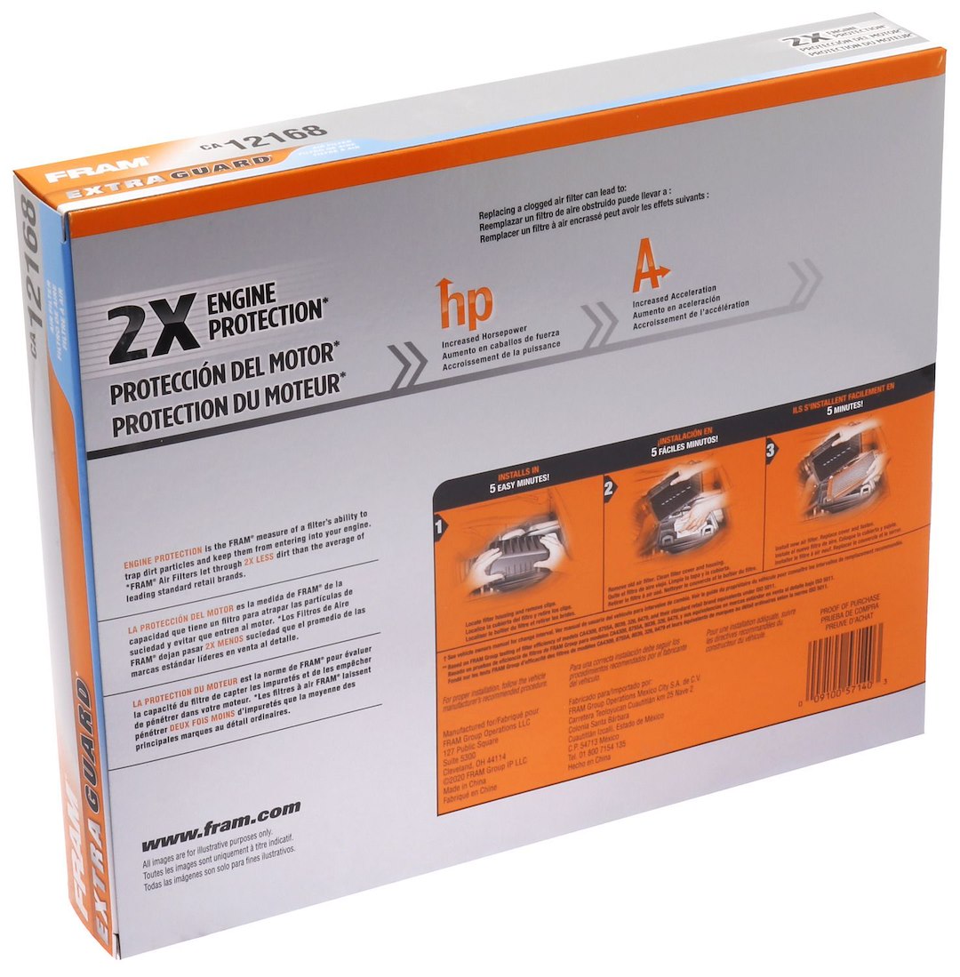 Product of Fram Filter CA12168 EXTRA GUARD ® OEM Disposable Air Filter 