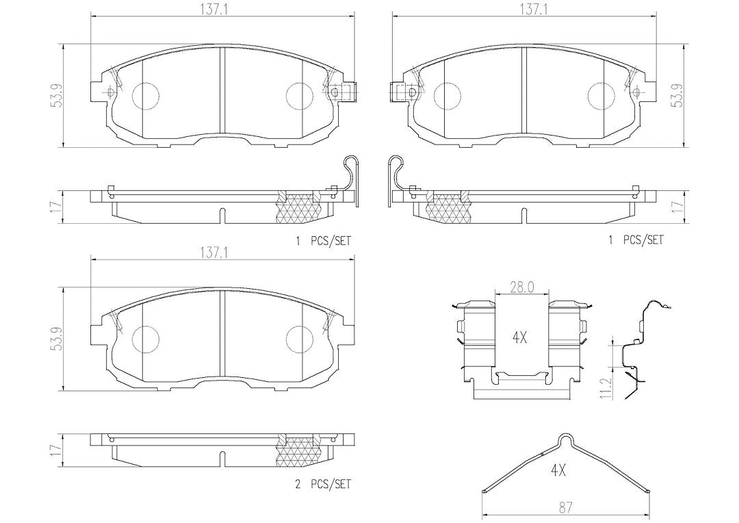 Product of Brembo P56021N Brake Pad - Set Of 4 