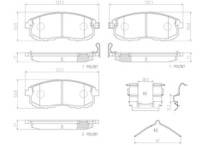 Product of Brembo P56021N Brake Pad - Set Of 4 