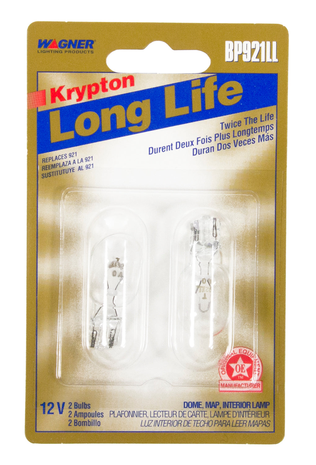 Wagner Lighting Bp921ll Backup Light Bulb||bp921ll_P02_Pkg.Jpg||94||w31bp921ll||1506311