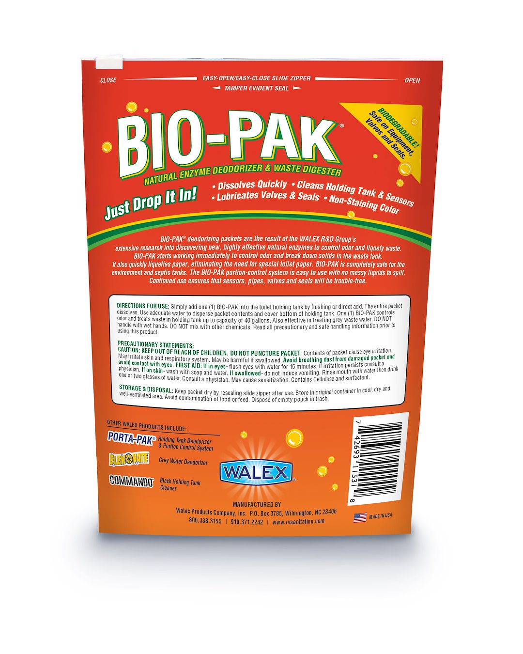 Product of Walex BIOTROP2 Tropical Waste Holding Tank Treatment for 50 Gallon Tanks 