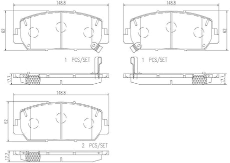 Product of Brembo P28084N Brake Pad - Set Of 4 