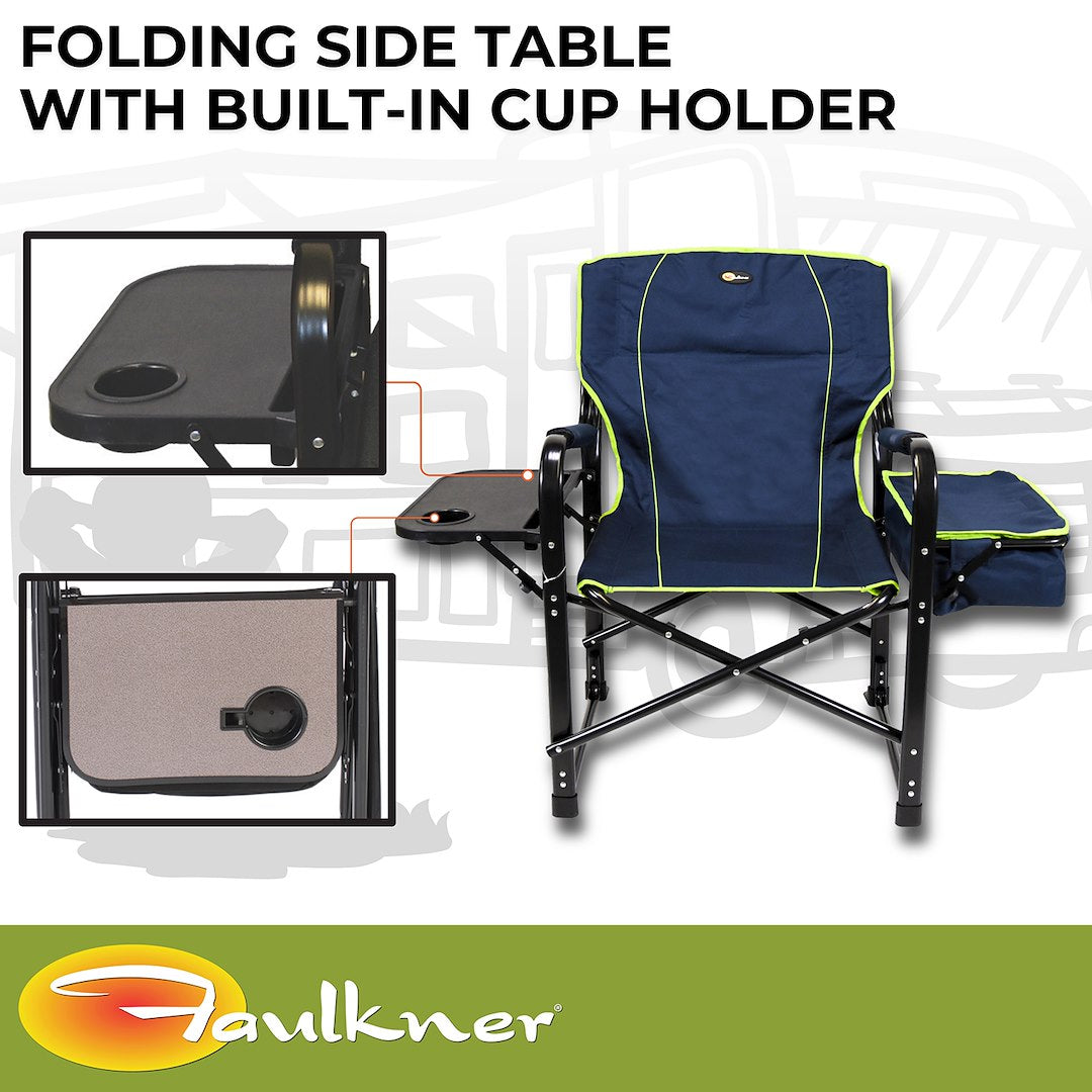 Faulkner 69230 Camping Chair||flk_69230_El Capitan Director Chair_Blue Green_B2c_7.Jpg||91||flk69230||2101180