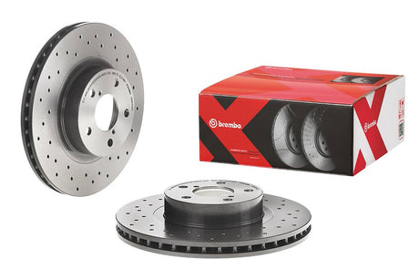 Product of Brembo 0956742XC02 Xtra Vented Cross Drilled 1 Piece Brake Rotor 