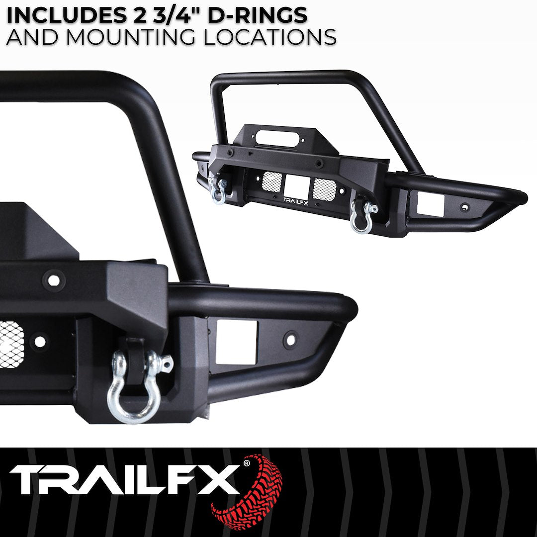 Product of TrailFX BR002T TrailFX Bronco Products Steel Matte Powder Coated Bumper 