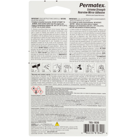 Product of Permatex 81840 Interior Rear View Mirror Adhesive