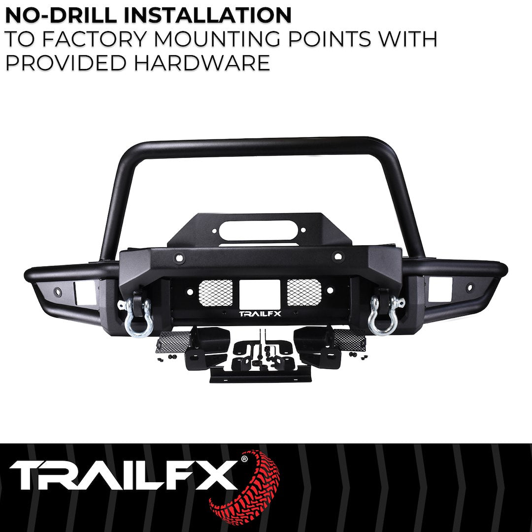 Product of TrailFX BR002T TrailFX Bronco Products Steel Matte Powder Coated Bumper 