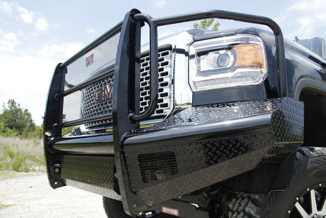 Product of Fab Fours GM14-S3160-1 Black Steel Steel Gloss Powder Coated Bumper 