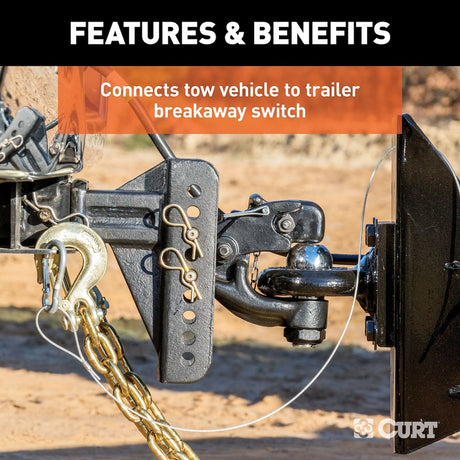 Product of Curt 52020 Trailer Breakaway Switch Cable And Pin
