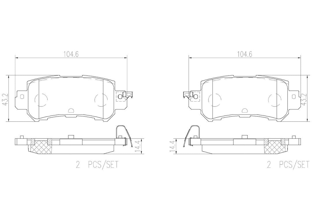Product of Brembo P49047N Brake Pad - Set Of 4 