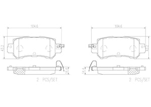 Product of Brembo P49047N Brake Pad - Set Of 4 
