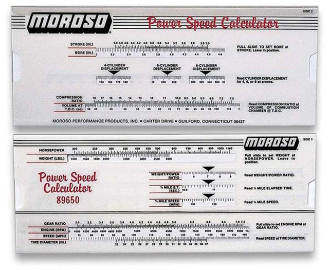 Moroso Performance 89650 Power Speed Calculator||89650.Jpg||85||m2889650||881883