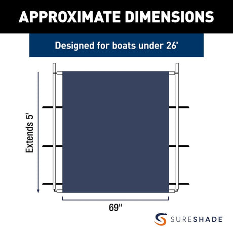 Product of Taylor Made 2021026256 Boat T-Top Shade Extension