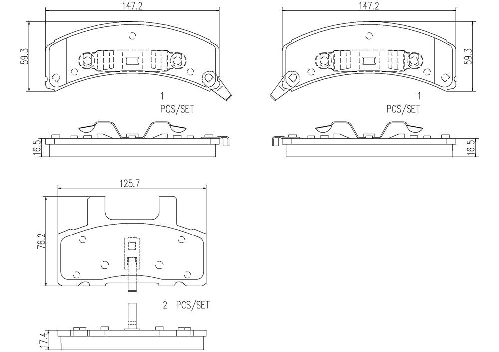 Product of Brembo P10021N Brake Pad - Set Of 4 